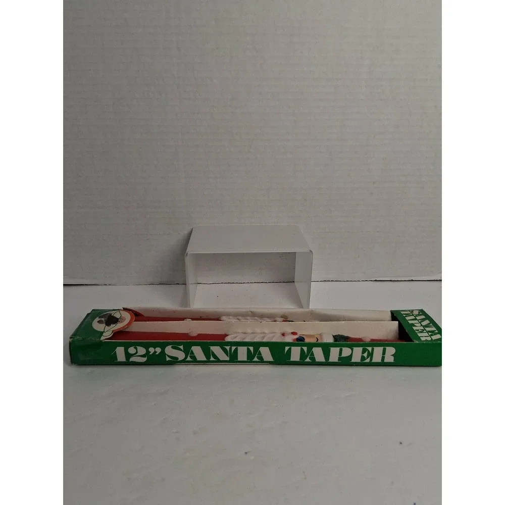 Santa Taper Candles‎ Pair Red Christmas Holiday Decor Robert Alan Candle 12 in